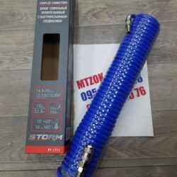 Шланг повітряний(поліуретан)спіральний пневмоінструмент 6,5х10мм 10м