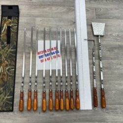 Набор для мангала (10шт. шампуров, кочерга, совок, чехол )