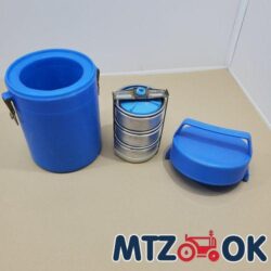 Термос для еды (пластик,синий) 3шт. по 0.5л Б/У (№1)