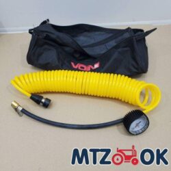 Шланг воздушный (полиуретан ВОИН) спиральный 7.5м с манометром/дефлятор/сумка (VP-104(20)