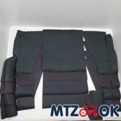 Обшивка торпеды МТЗ МК черный кожзам для оклейки щитка приборов 5 предмета (с ухом) (красная зеленая. синяя строчка) к-т