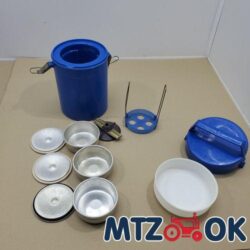 Термос для еды (пластик,синий) 3шт. по 0.5л Б/У (№8)