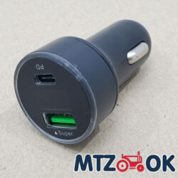 Штекер в прикуривтель 12-24V + USB+TP-S. вольтметр (Китай)