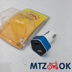 Зарядное устройство 2 USB 12-24V-5V 2.4A + вольтметр (VOIN) С-2406 (180)