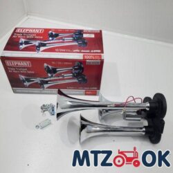 Сигнал воздушный СА-10377/Elephant/ 3 дудки. метал 12V/24V
