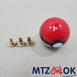 Наконечник рычага КПП шар 52мм (красно-белый)+штуцер латунный (3шт) АТР2245
