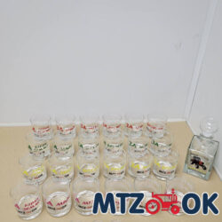 Набір Графін 0.5л + склянка для віскі (6шт) (червоний. зелений. жовтий. рожевий)