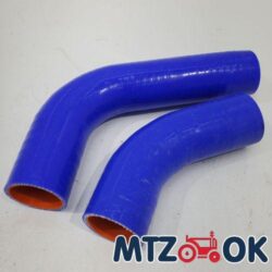 Патрубок радіатора МТЗ к-т 2шт (силікон синій) (вир-во Україна)
